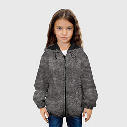 Куртка с капюшоном детская Серая кожа, цвет: 3D-черный — фото 2