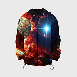 Детская куртка Яркая звезда в космическом пространстве