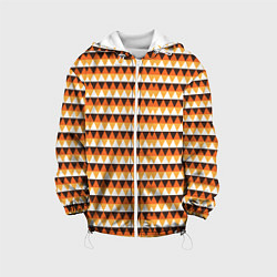 Детская куртка Треугольники на оранжевом фоне