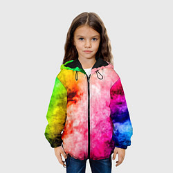 Куртка с капюшоном детская Взрыв Красок I Дым, цвет: 3D-черный — фото 2