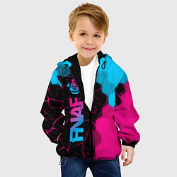 Куртка с капюшоном детская FNAF - neon gradient: по-вертикали, цвет: 3D-черный — фото 2