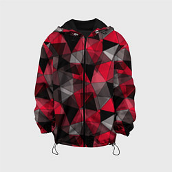 Детская куртка Красно-серый геометрический