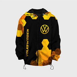 Детская куртка Volkswagen - gold gradient: символ и надпись верти