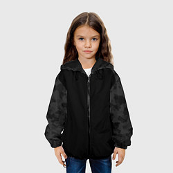 Куртка с капюшоном детская Кроссфит униформа - черный камуфляж, цвет: 3D-черный — фото 2