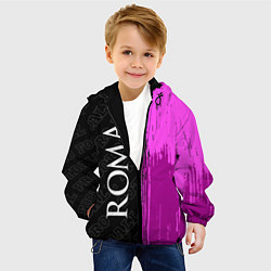 Куртка с капюшоном детская Roma pro football: по-вертикали, цвет: 3D-черный — фото 2