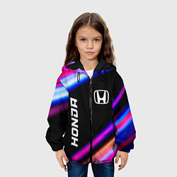 Куртка с капюшоном детская Honda speed lights, цвет: 3D-черный — фото 2