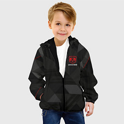 Куртка с капюшоном детская Dodge - абстракция, цвет: 3D-черный — фото 2