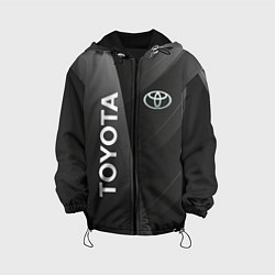 Куртка с капюшоном детская Toyota - серая абстракция, цвет: 3D-черный