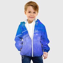 Куртка с капюшоном детская Субару - sport, цвет: 3D-белый — фото 2