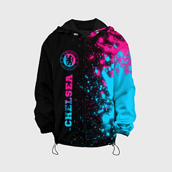 Куртка с капюшоном детская Chelsea - neon gradient: по-вертикали, цвет: 3D-черный