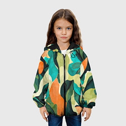 Куртка с капюшоном детская Multicoloured camouflage, цвет: 3D-черный — фото 2