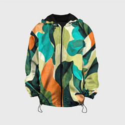 Куртка с капюшоном детская Multicoloured camouflage, цвет: 3D-черный