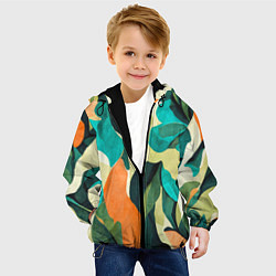 Куртка с капюшоном детская Multicoloured camouflage, цвет: 3D-черный — фото 2