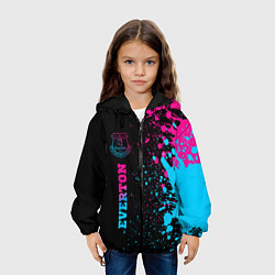 Куртка с капюшоном детская Everton - neon gradient: по-вертикали, цвет: 3D-черный — фото 2