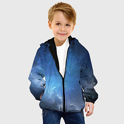 Куртка с капюшоном детская Холодное космическое молчание, цвет: 3D-черный — фото 2