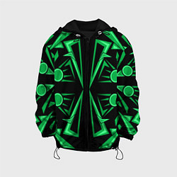Детская куртка Геометрический узор зеленый geometric
