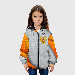 Куртка с капюшоном детская Orange & silver Russia, цвет: 3D-черный — фото 2