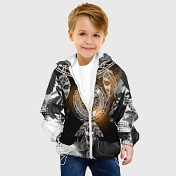 Куртка с капюшоном детская В стиле бохо, цвет: 3D-белый — фото 2