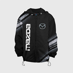 Куртка с капюшоном детская Mazda карбон, цвет: 3D-черный