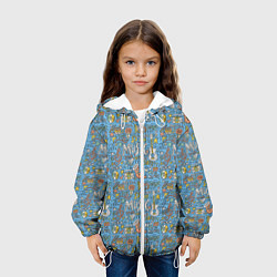 Куртка с капюшоном детская Стили музыки, цвет: 3D-белый — фото 2
