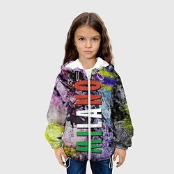 Куртка с капюшоном детская Avant-garde color texture - Milano, цвет: 3D-белый — фото 2