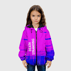 Куртка с капюшоном детская Death Stranding glitch text effect: по-вертикали, цвет: 3D-черный — фото 2