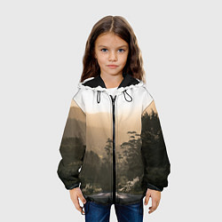 Куртка с капюшоном детская Дорога в закaт, цвет: 3D-черный — фото 2