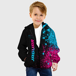 Куртка с капюшоном детская Jaguar - neon gradient: по-вертикали, цвет: 3D-черный — фото 2
