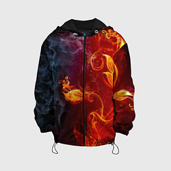 Детская куртка Огненный цветок с дымом
