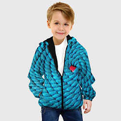 Куртка с капюшоном детская Спираль - минимализм, цвет: 3D-черный — фото 2