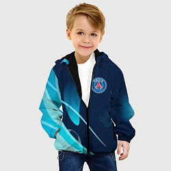 Куртка с капюшоном детская Фк псж абстракция, цвет: 3D-черный — фото 2