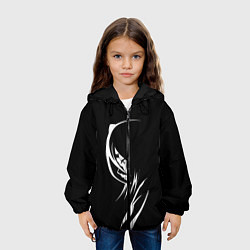 Куртка с капюшоном детская Силуэт девушки Кучики Рукия, цвет: 3D-черный — фото 2