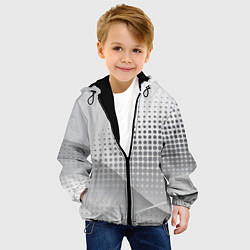 Куртка с капюшоном детская Стальной градиент, цвет: 3D-черный — фото 2