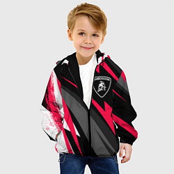 Куртка с капюшоном детская Lamborghini fast lines, цвет: 3D-черный — фото 2
