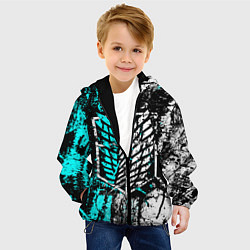 Куртка с капюшоном детская Атака титанов гранж, цвет: 3D-черный — фото 2
