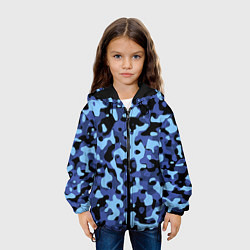 Куртка с капюшоном детская Камуфляж Sky Blue, цвет: 3D-черный — фото 2