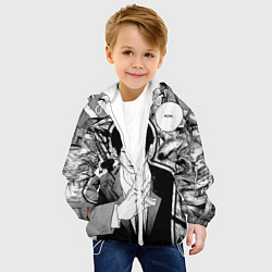 Куртка с капюшоном детская Аки Человек Бензопила, цвет: 3D-белый — фото 2
