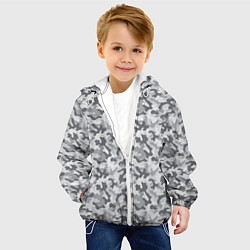 Куртка с капюшоном детская Камуфляж зимний мелкий, цвет: 3D-белый — фото 2