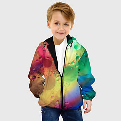 Куртка с капюшоном детская Свет и пузыри, цвет: 3D-черный — фото 2