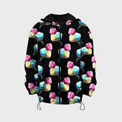 Куртка с капюшоном детская Сладкая вата, цвет: 3D-черный
