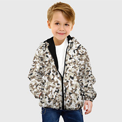 Куртка с капюшоном детская Камуфляж зима мелкий, цвет: 3D-черный — фото 2