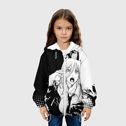 Куртка с капюшоном детская Возмущенная Пауэр - Человек бензопила, цвет: 3D-белый — фото 2