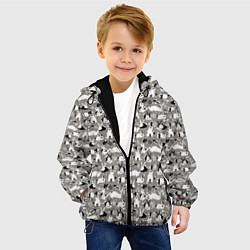 Куртка с капюшоном детская Кролики пятнистые, цвет: 3D-черный — фото 2