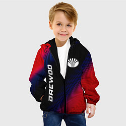 Куртка с капюшоном детская Daewoo красный карбон, цвет: 3D-черный — фото 2