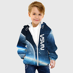 Куртка с капюшоном детская Космическое пространство - NASA, цвет: 3D-белый — фото 2