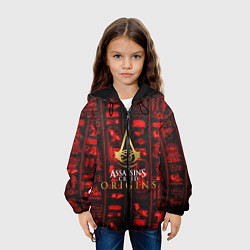 Куртка с капюшоном детская НЕОН ИЕРОГЛИФЫ, цвет: 3D-черный — фото 2