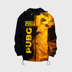 Куртка с капюшоном детская PUBG - gold gradient: по-вертикали, цвет: 3D-черный