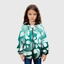 Куртка с капюшоном детская Гравюра весны, цвет: 3D-черный — фото 2