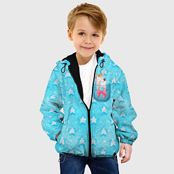 Куртка с капюшоном детская Зайчик в кармане, цвет: 3D-черный — фото 2