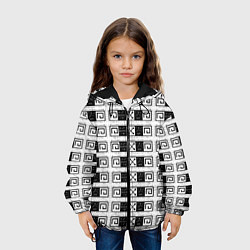 Куртка с капюшоном детская Signs hieroglyphs, цвет: 3D-черный — фото 2